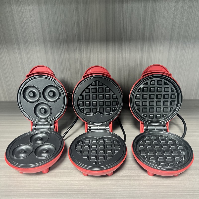 Mini Waffle Maker Machine - Mini Waflera Multifuncional en Forma de
