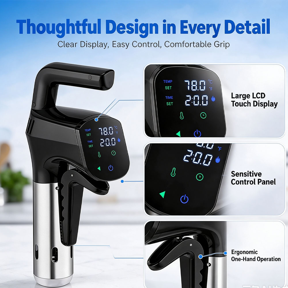 Digital Sous Vide Precision Cooker - Cocina de inmersión con WiFi, 1800
