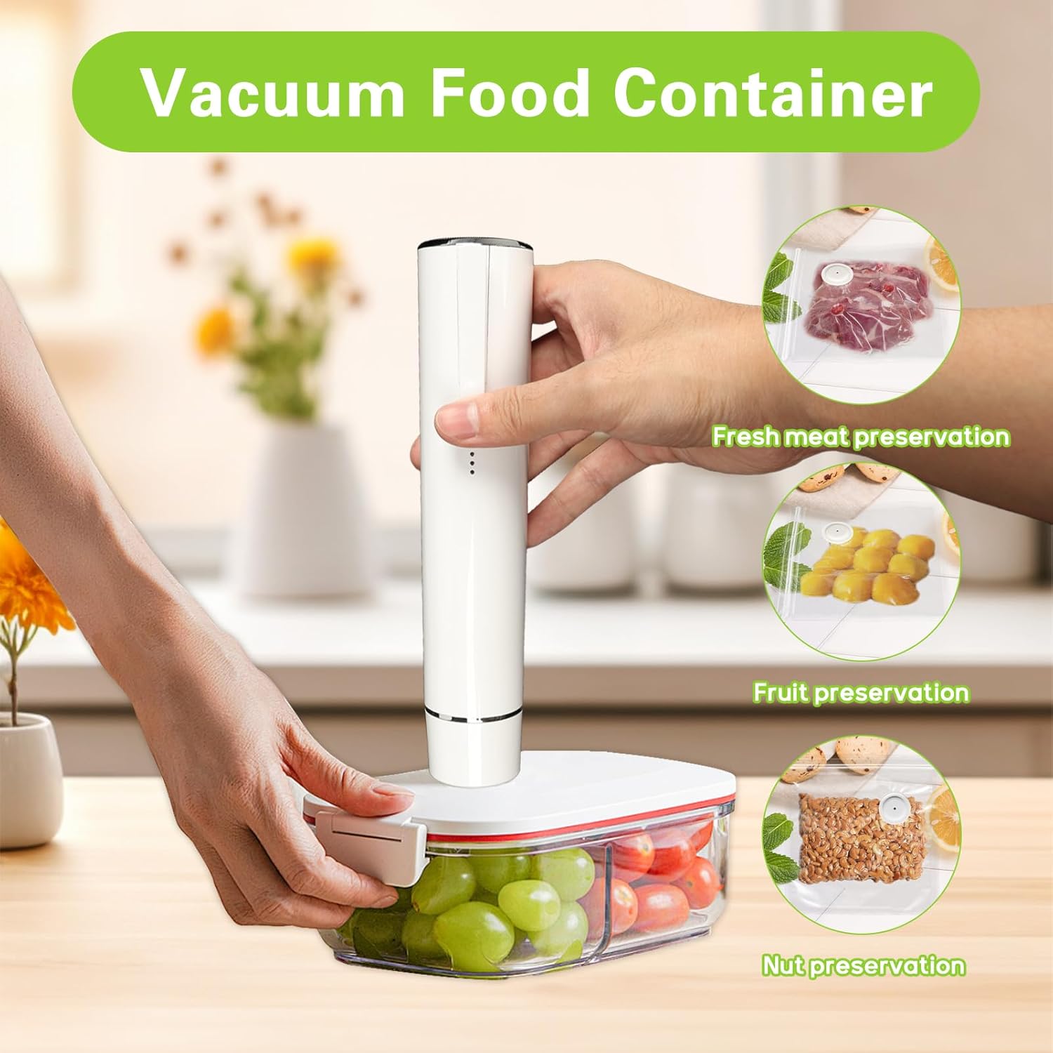 Food Vacuum Sealer Machine - Sellador al vacío portátil, máquina de