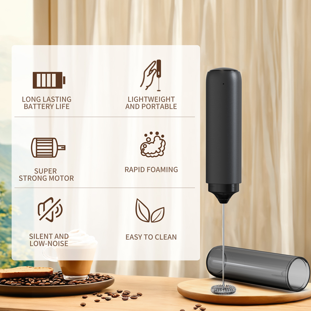 Potente agitador de cocina, Es - Electric Milk Frother Handheld reseña y precio