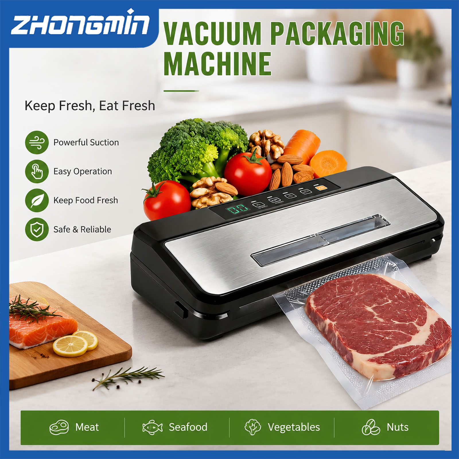 Máquina selladora al vacío mul - Food Vacuum Sealer Machine reseña y precio