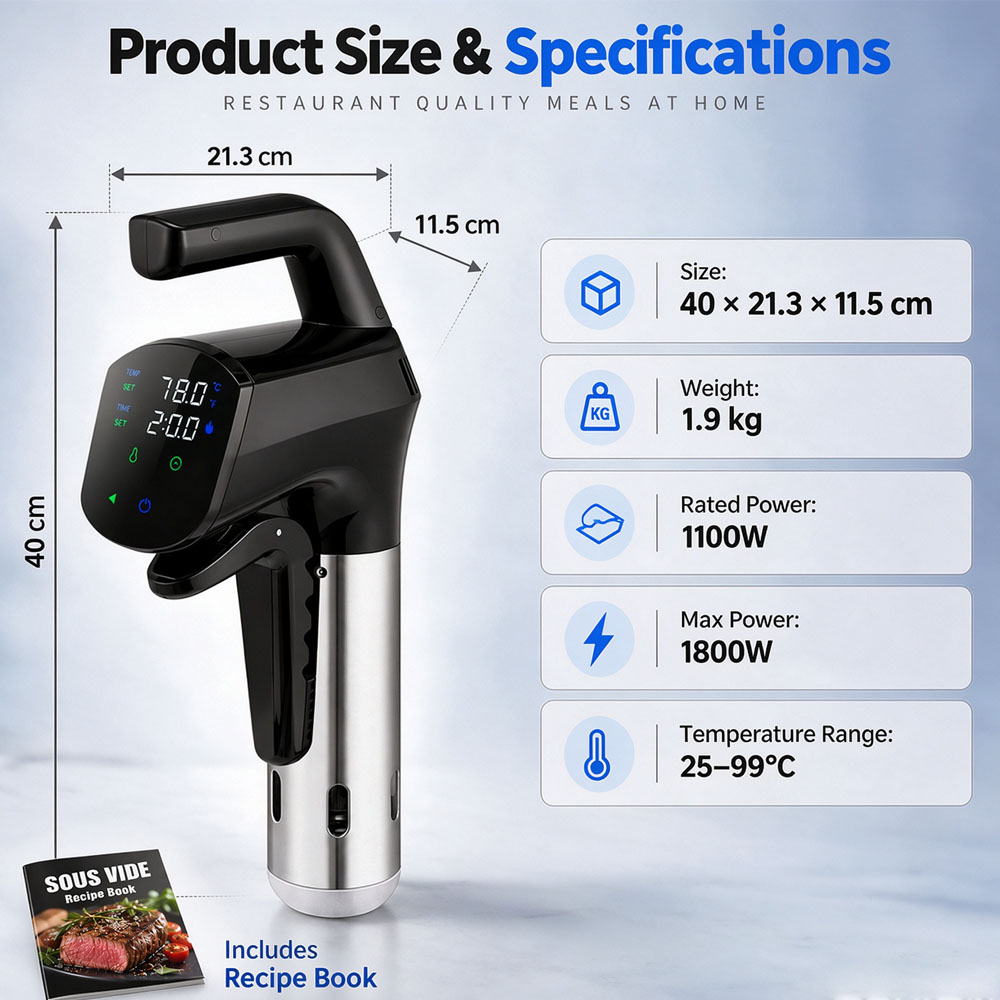 Cocina de inmersión con WiFi,  - Digital Sous Vide Precision Cooker reseña y precio