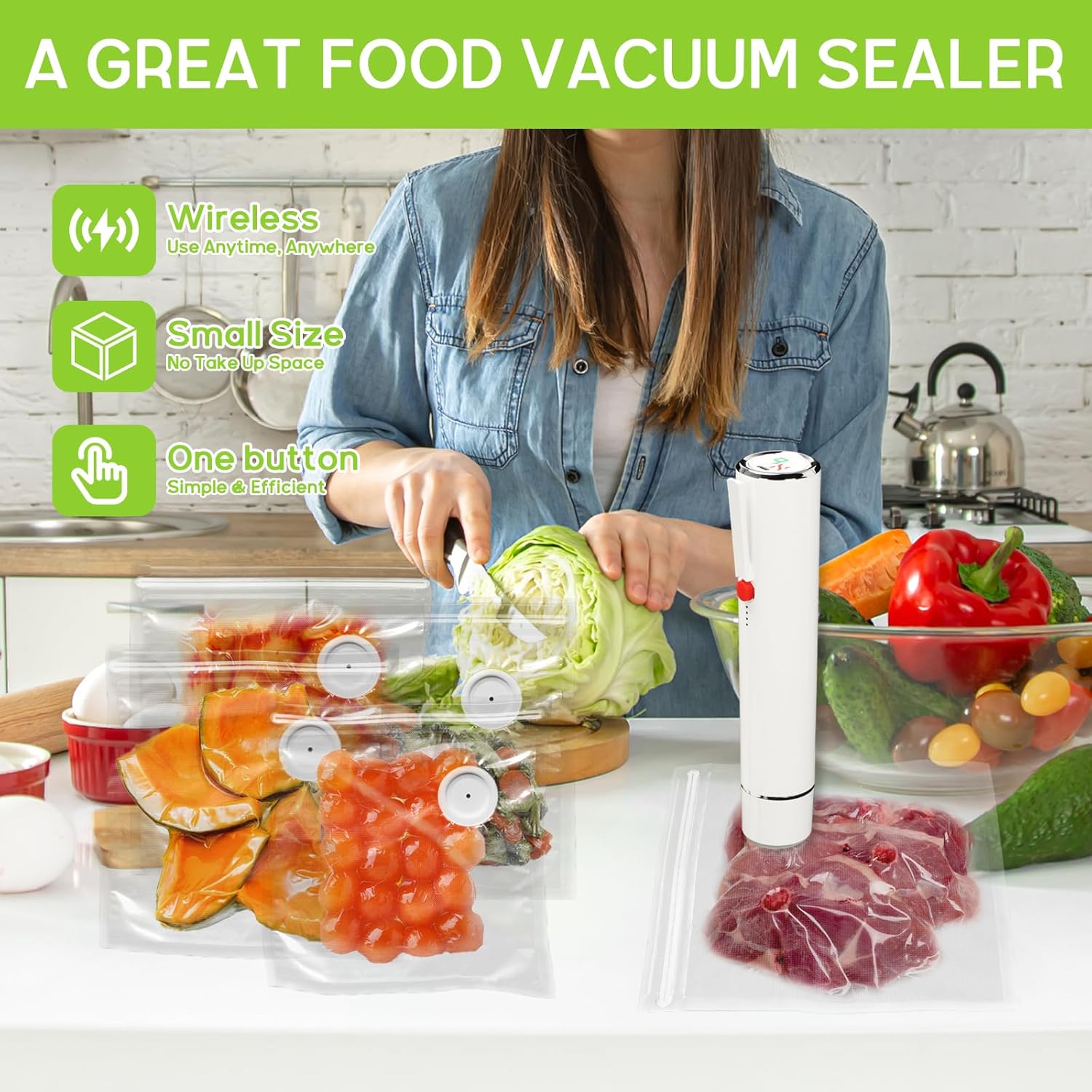 Sellador al vacío portátil, má - Food Vacuum Sealer Machine reseña y precio